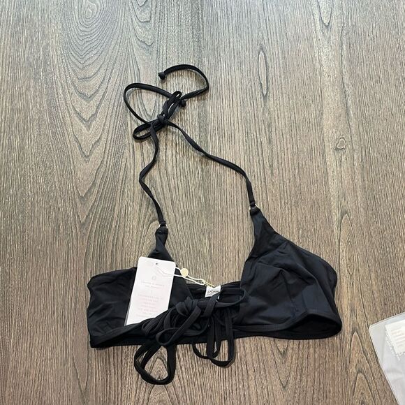 NWT Toluca Amina Bikini Top Waist Wrap Triangle Onyx Size M/L - Picture 1 of 7